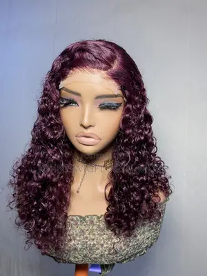 18” Burgundy Pixie Curls
