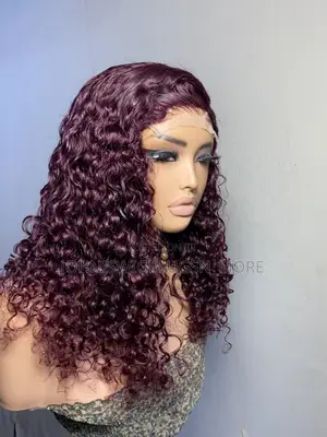 18” Burgundy Pixie Curls