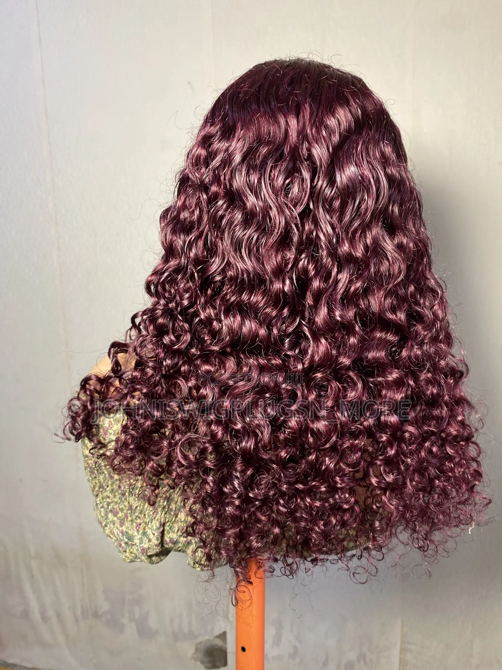 18” Burgundy Pixie Curls