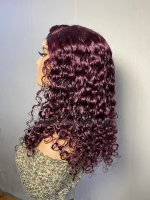 18” Burgundy Pixie Curls
