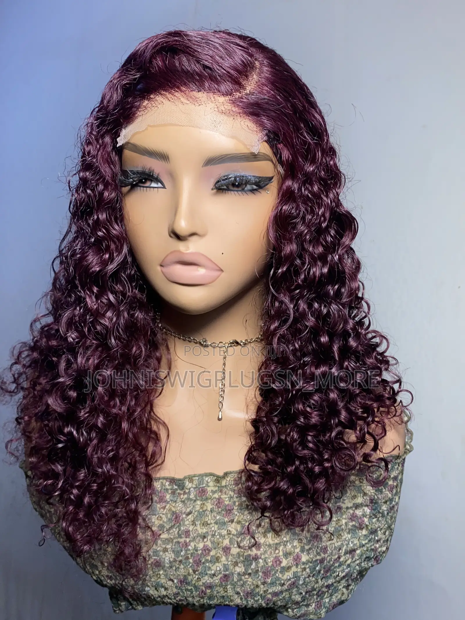 18” Burgundy Pixie Curls