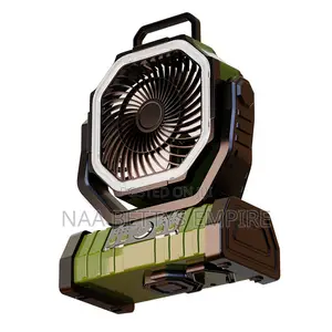 Rechargeable 20,000 Mah Fan With LED Light Remote Control USB Charging