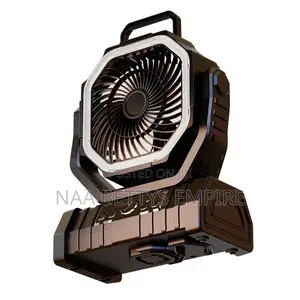 Rechargeable 20,000 Mah Fan With LED Light Remote Control USB Charging