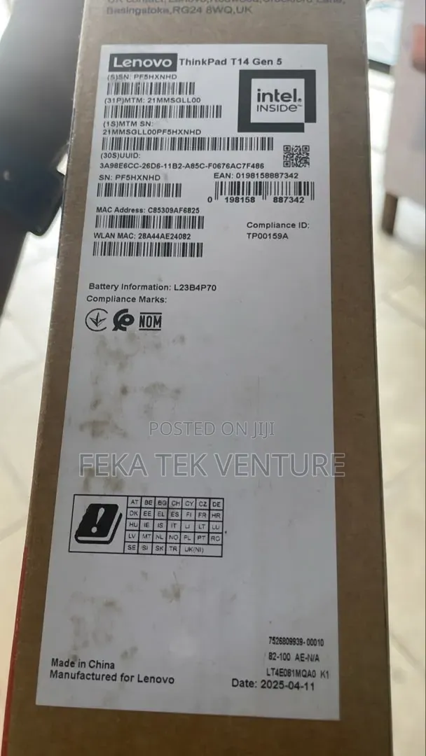 New Laptop Lenovo ThinkPad T14 32GB Intel Core Ultra 7 SSD 512GB