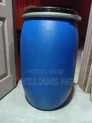 Clean Blue Barrel With Metal Locking Ring