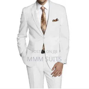 Quality 2-Piece Men Suit in Plain White Colour