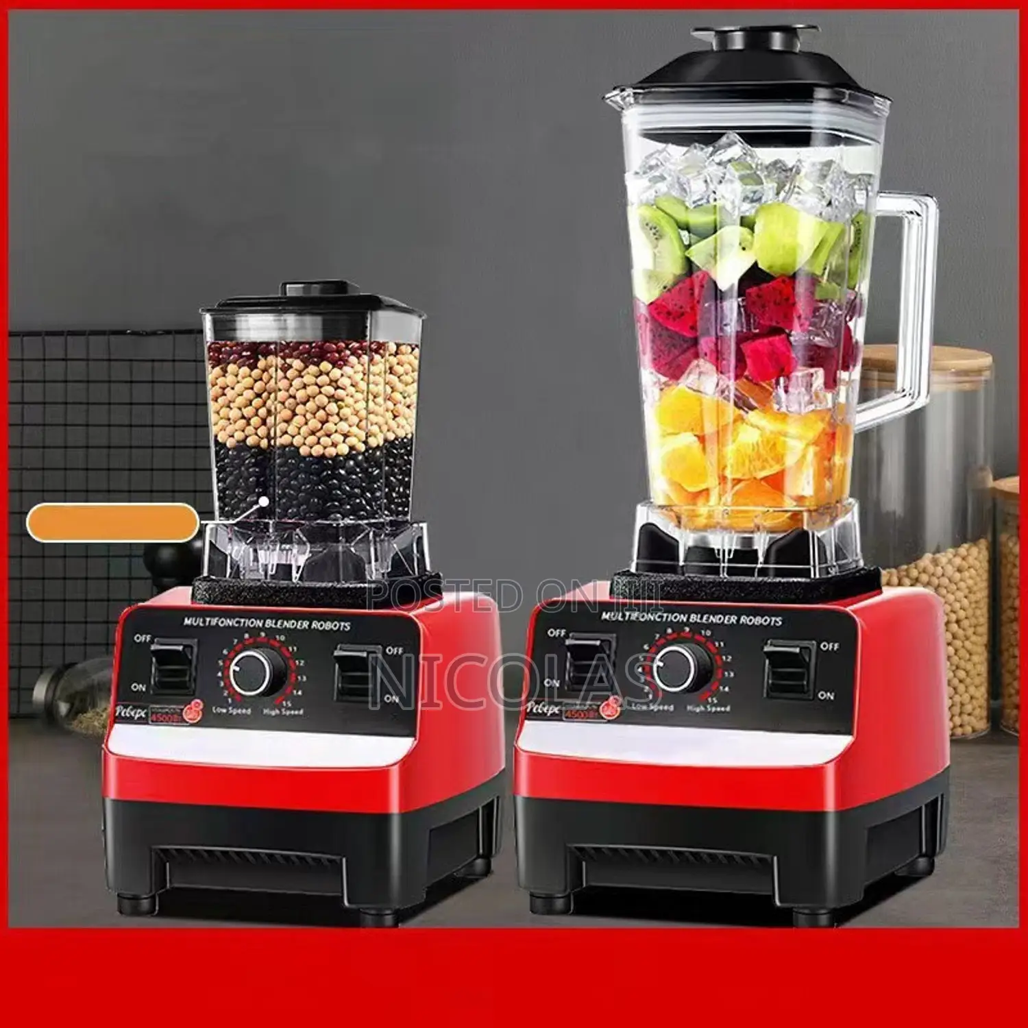 2L Silver Crest 5500W 2-in-1 High-Performance Blender