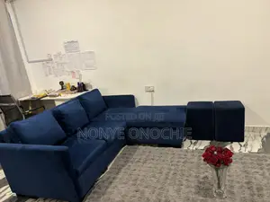 Comfy L Shaped/Corner, Couch/Sofa/Sitting Room Chair Plus Ottoman X 2
