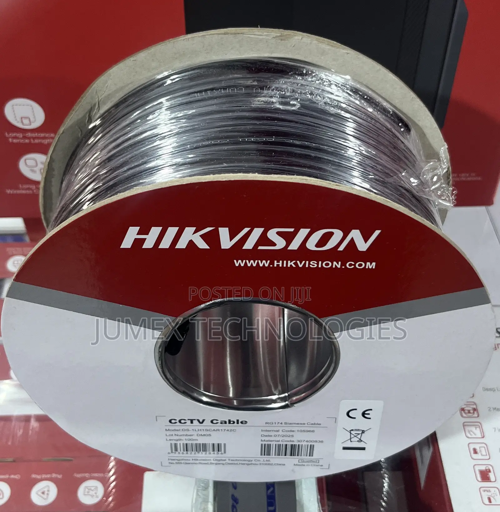 Hikvision Rg59 CCTV Cable Ds-1lh1scar1742c 100m