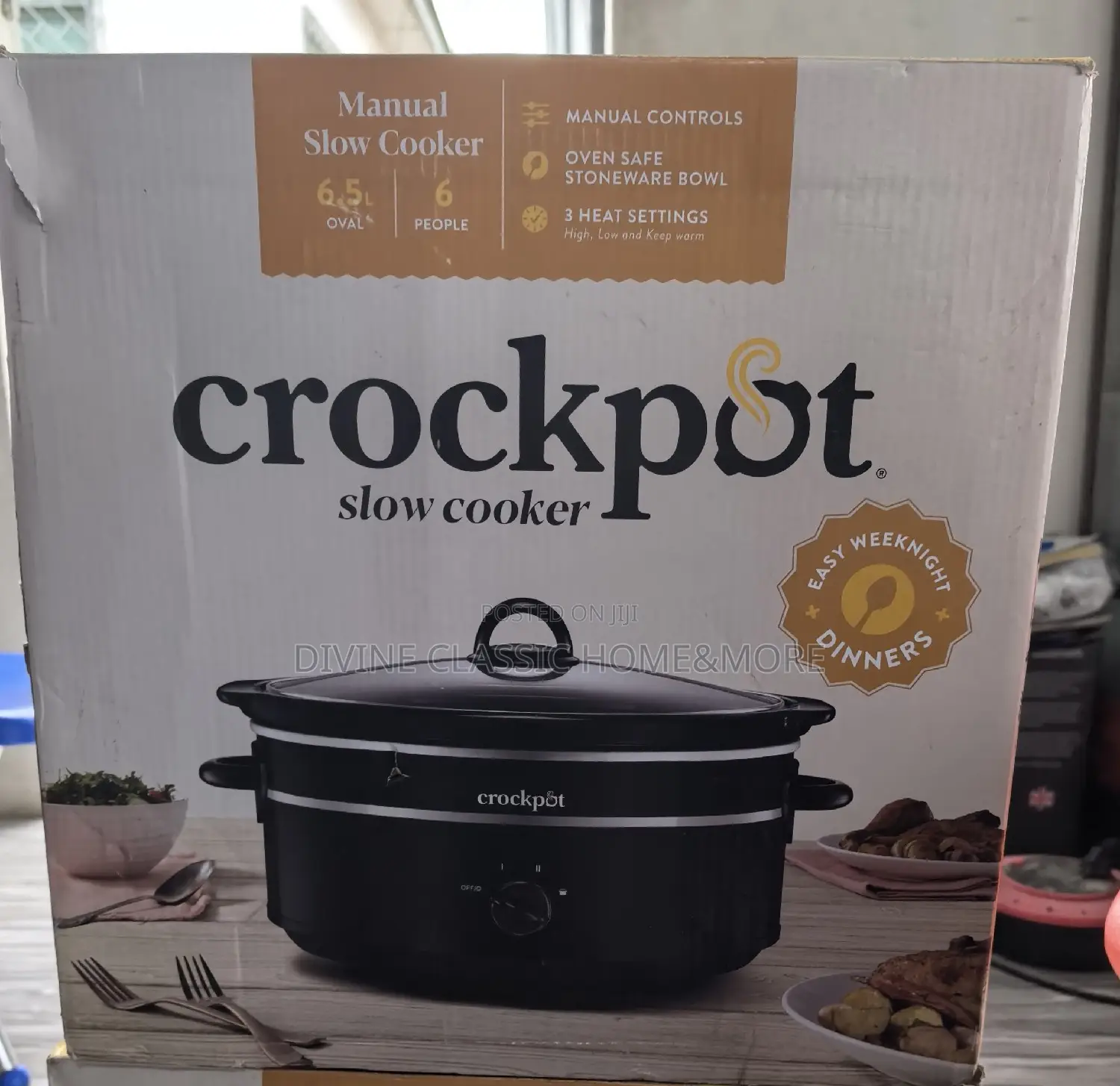 Crock-Pot 6.5lit Oval Slow Cooker