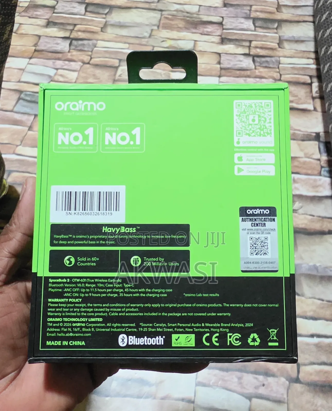 Oraimo SpaceBuds 2 Al Smart 45hrs Playtime True Wireless Earbuds