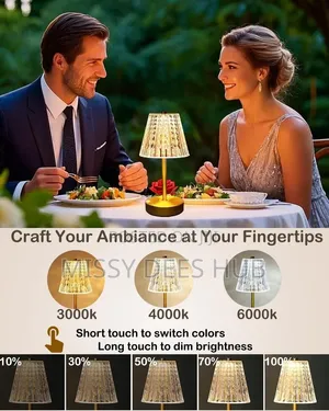 Crystal Table Lamp (Rechargeable)