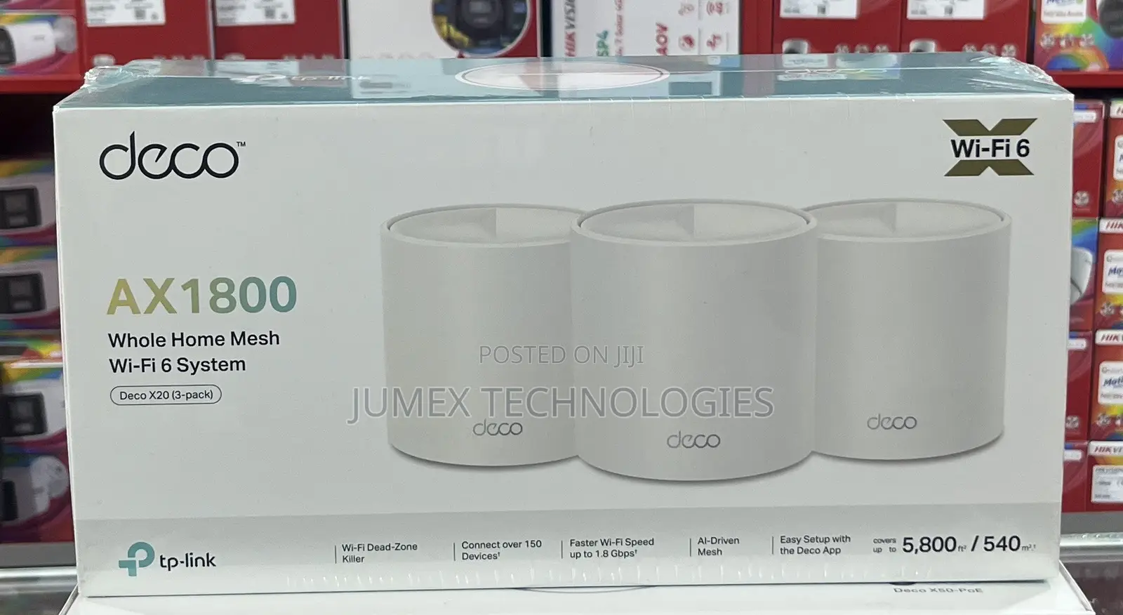 Deco X20 (3Pack) Ax1800 Whole Home Mesh Wi-Fi 6 System