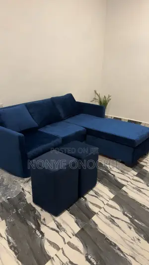 Comfy L Shaped/Corner, Couch/Sofa/Sitting Room Chair Plus Ottoman X 2