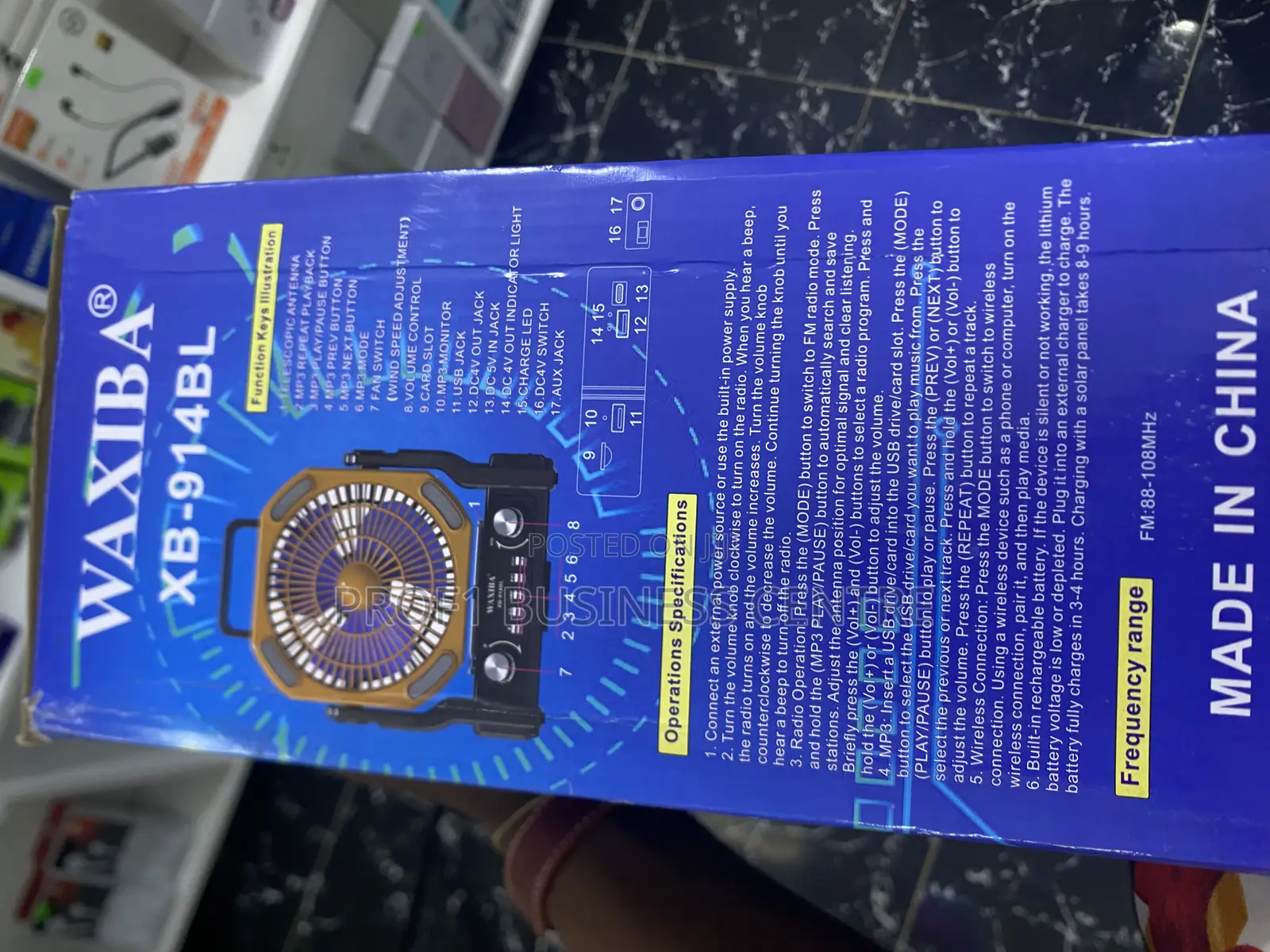 WAXIBA Rechargeable Fan