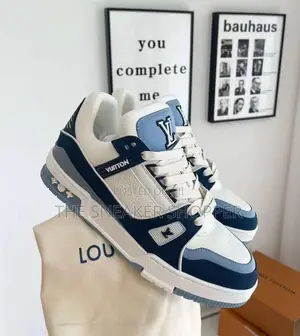 Louis Vuitton LV Trainer "White Navy Light Blue"