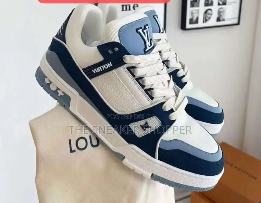 Louis Vuitton LV Trainer "White Navy Light Blue"