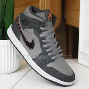 Air Jordan 1 Mid "Anthracite / Grey / Orange