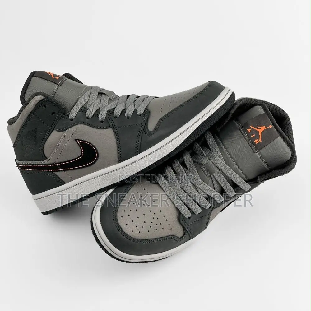 Air Jordan 1 Mid "Anthracite / Grey / Orange