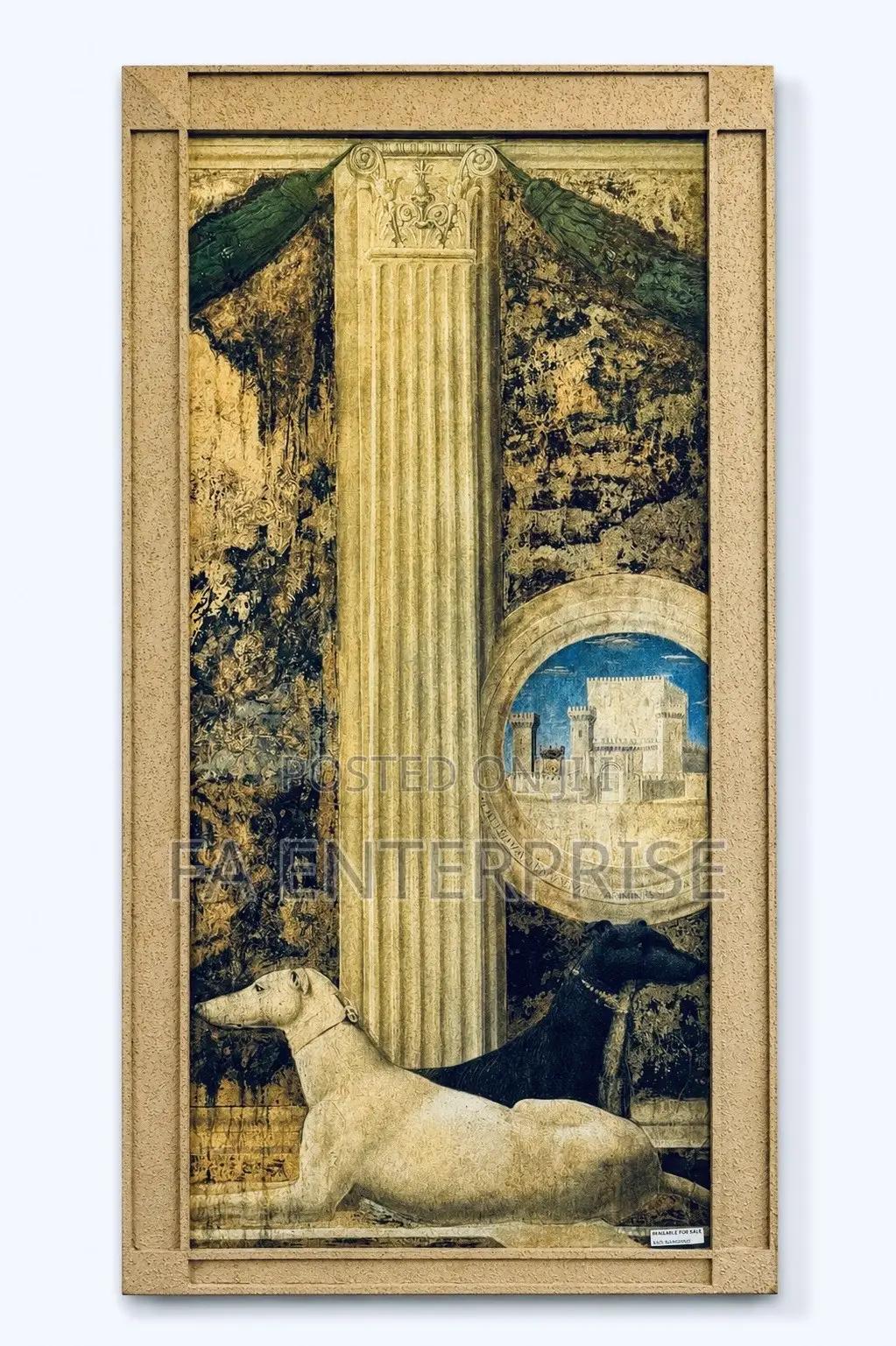 Artifacts Beautiful Framed Abstract Cityscape Painting – Wall Art ,