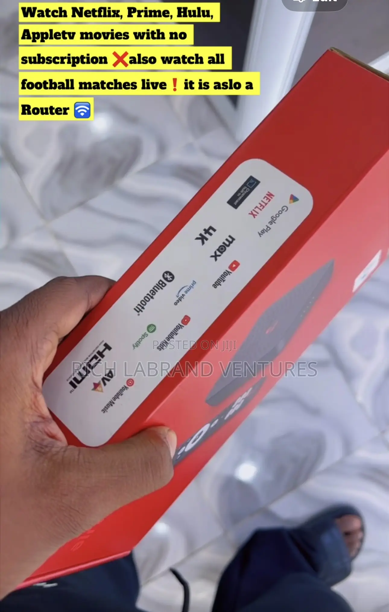 Smart Android Box, 4G Router, Free Netflix, All Football Matches