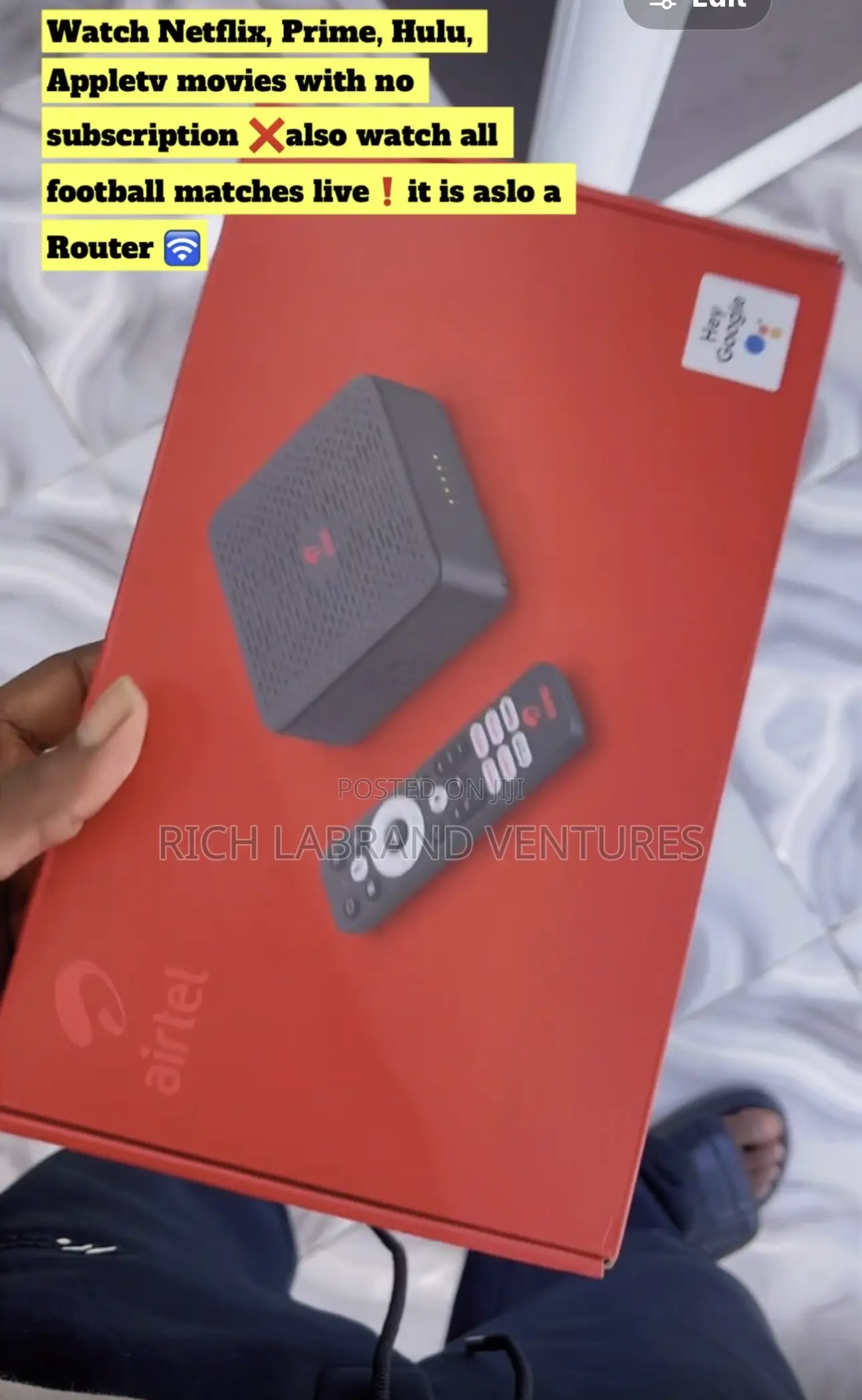 Smart Android Box, 4G Router, Free Netflix, All Football Matches