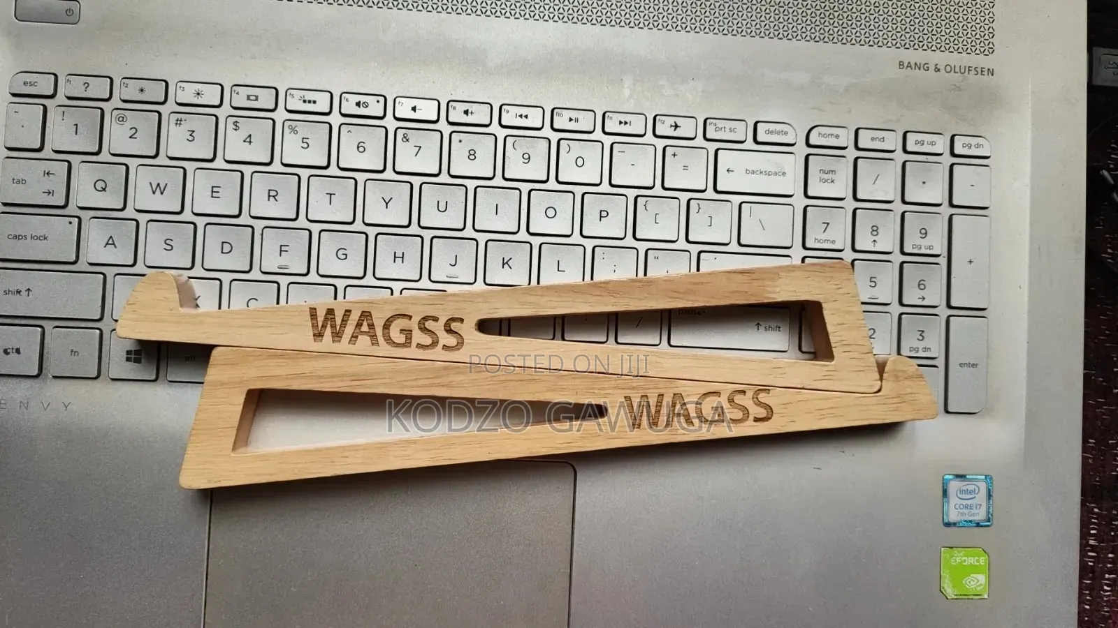 Wooden Laptop Stand (With Engraving of Your Name)