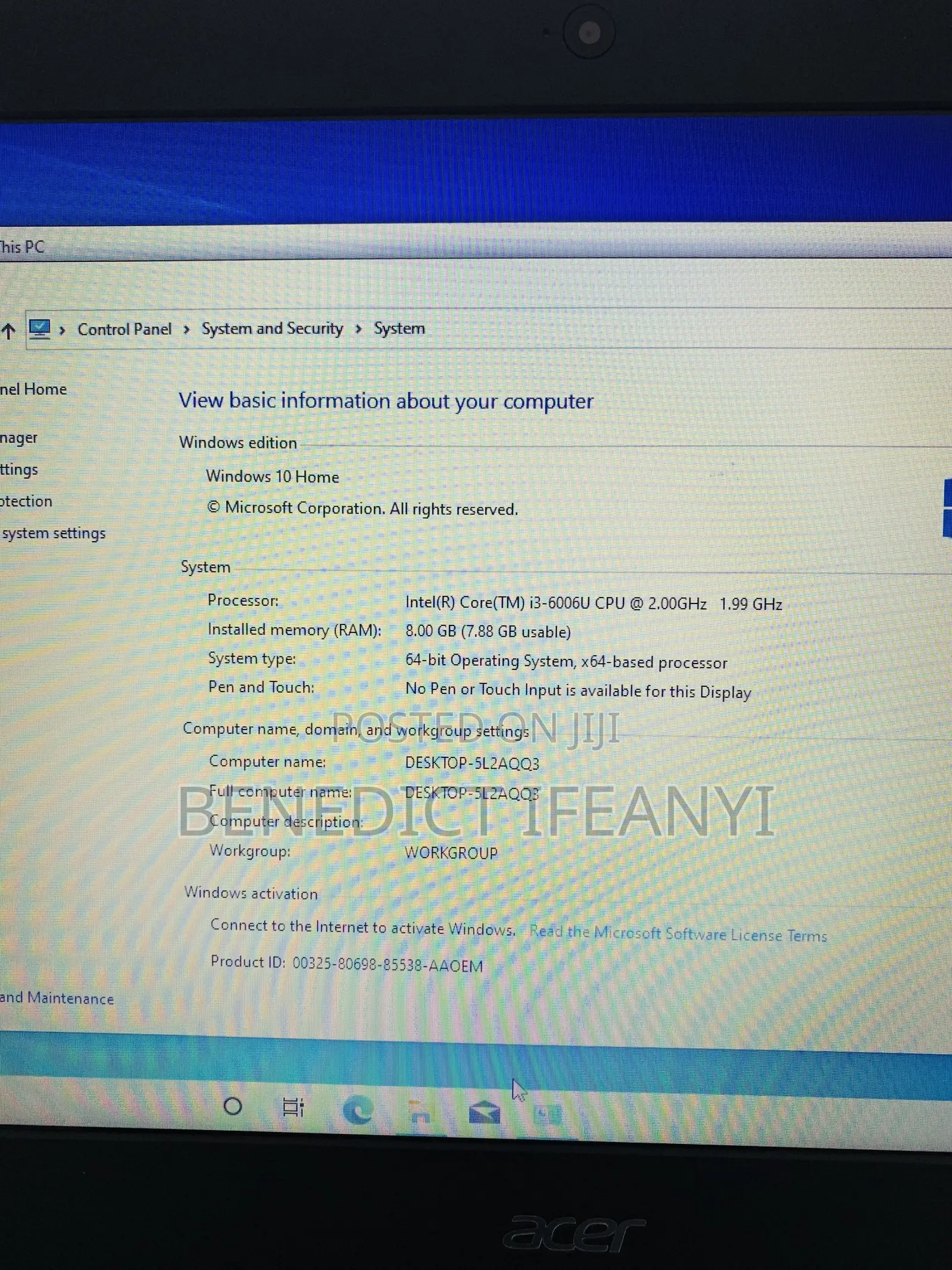 Laptop Acer Aspire E1 8GB Intel Core i3 HDD 1T