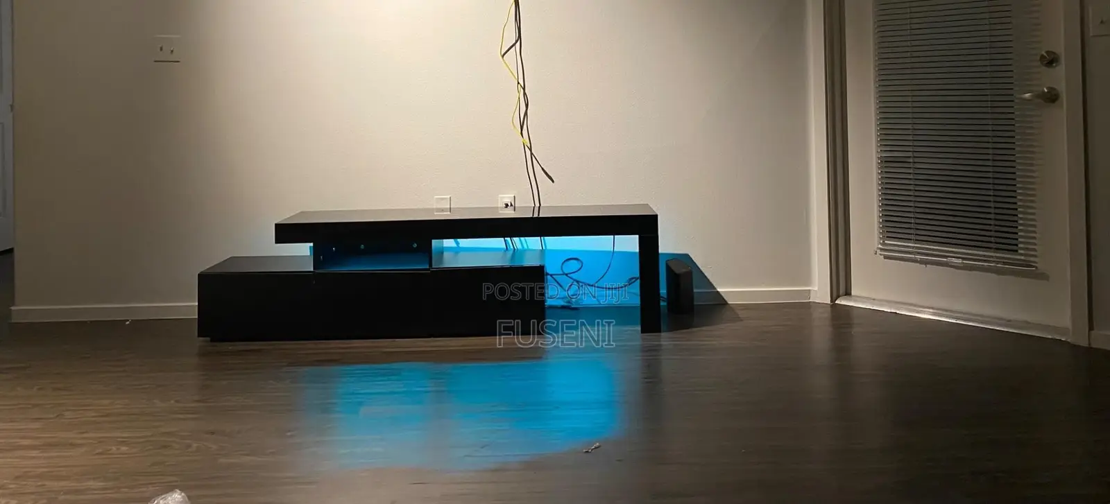 LED TV Stand for 75 Inch, With 3 Cabinets. For Living Room - Black