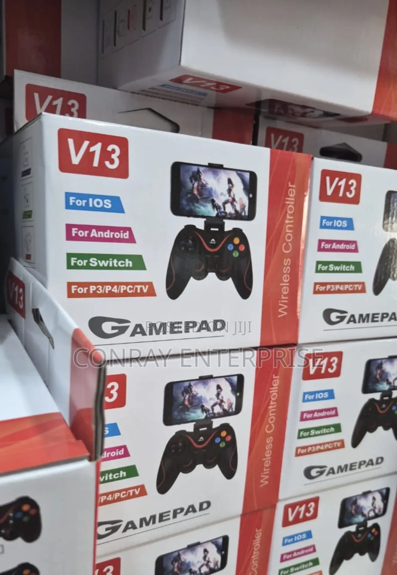 Wireless Controller With Phone Holder.