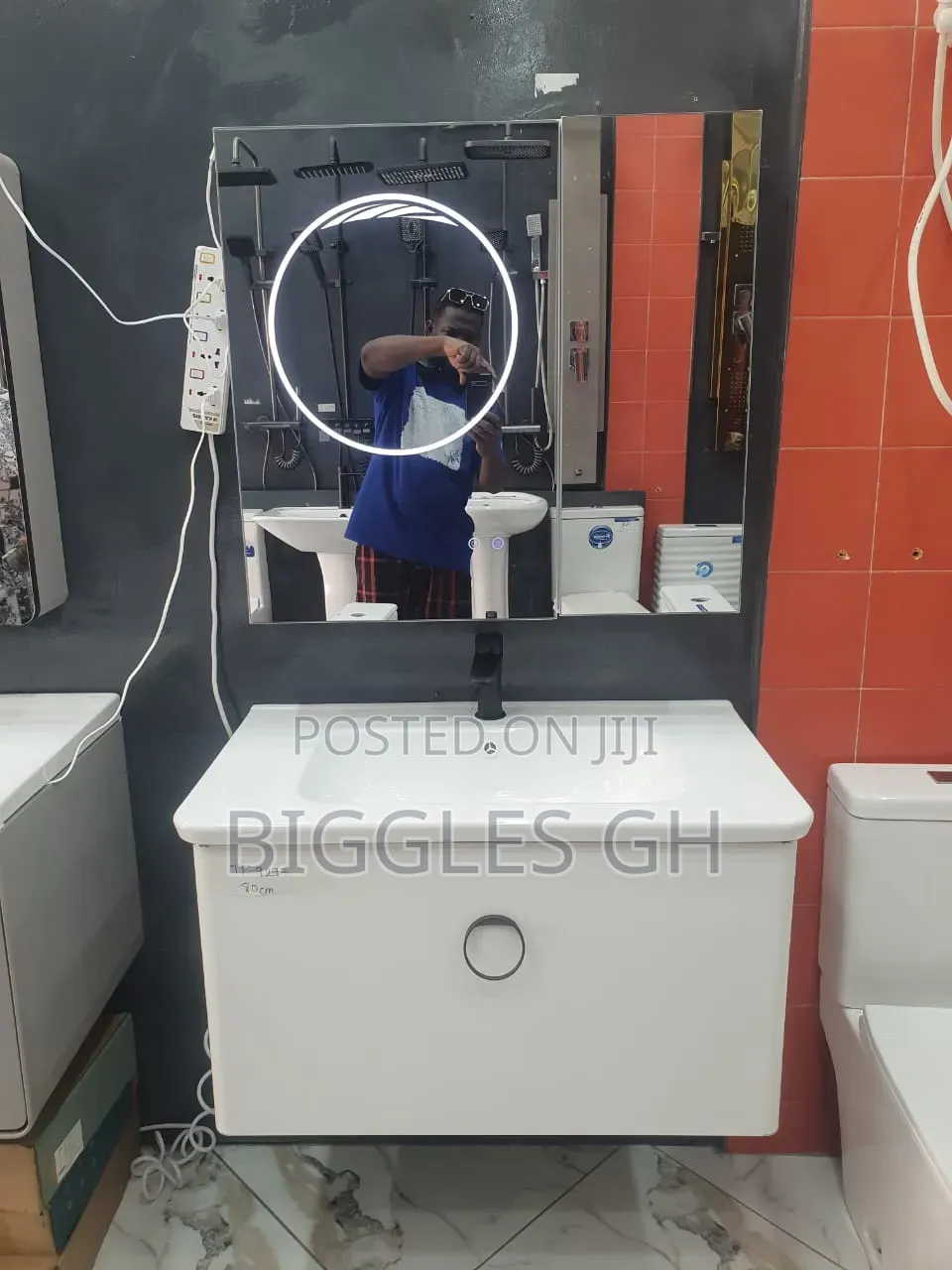 Cabinet Basin With Led Mirror - 80cm