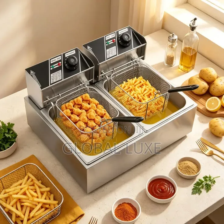 Double Deep Fryer – Dual Basket Electric Frying Machine