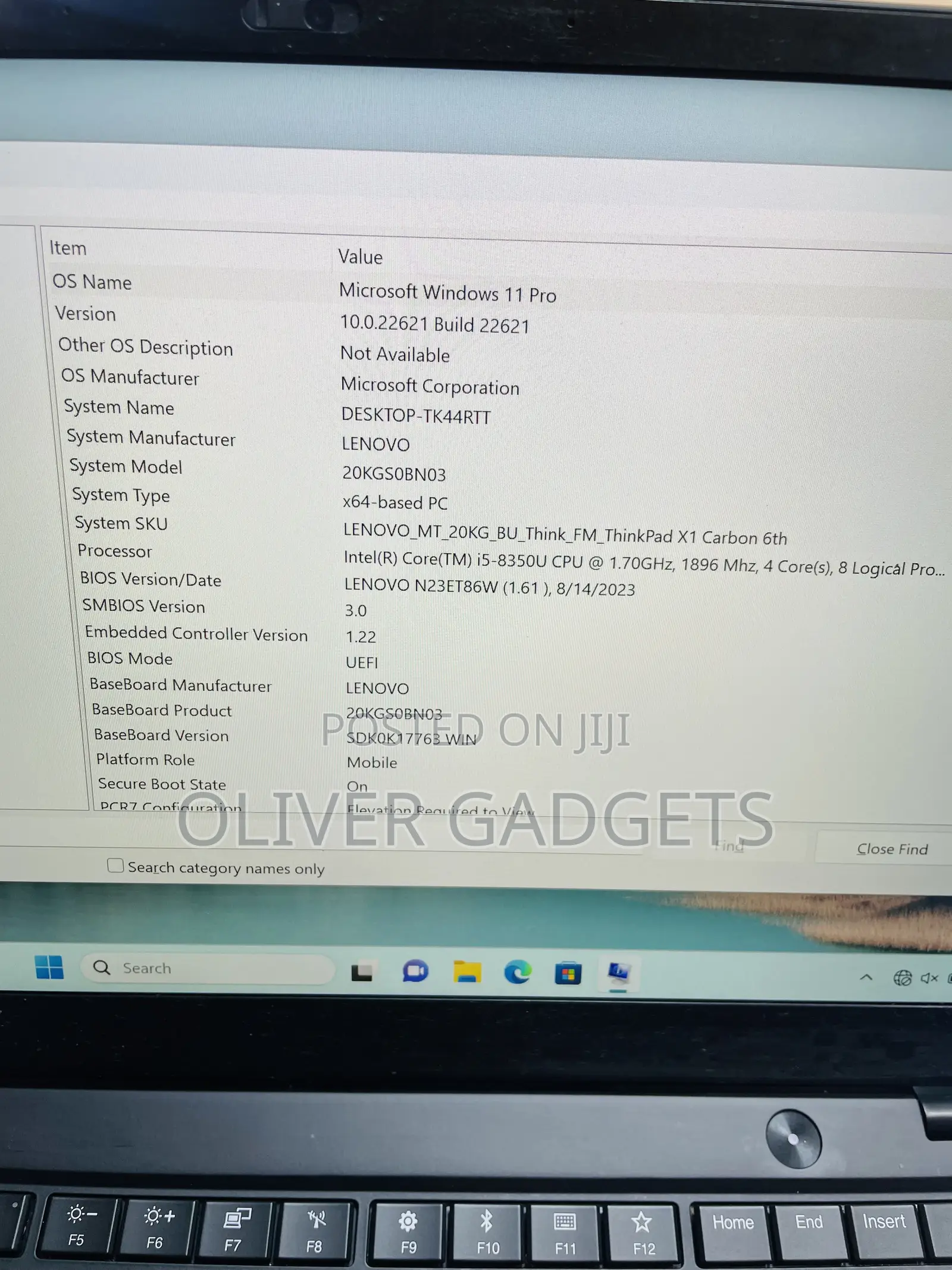 Laptop Lenovo ThinkPad X1 Carbon 8GB Intel Core i5 SSD 256GB