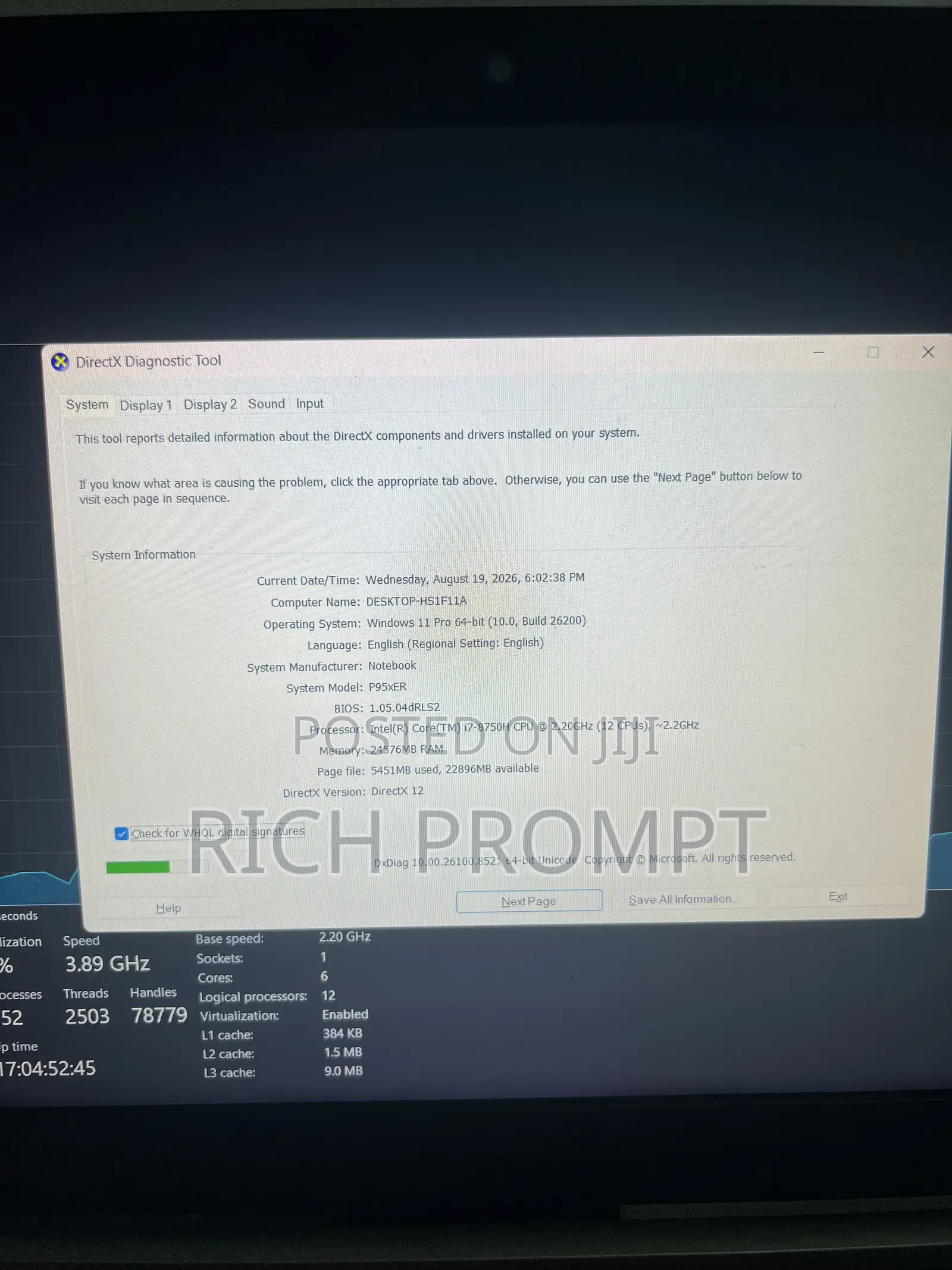 Laptop Sager NP8375 24GB Intel Core i7 SSD 1T