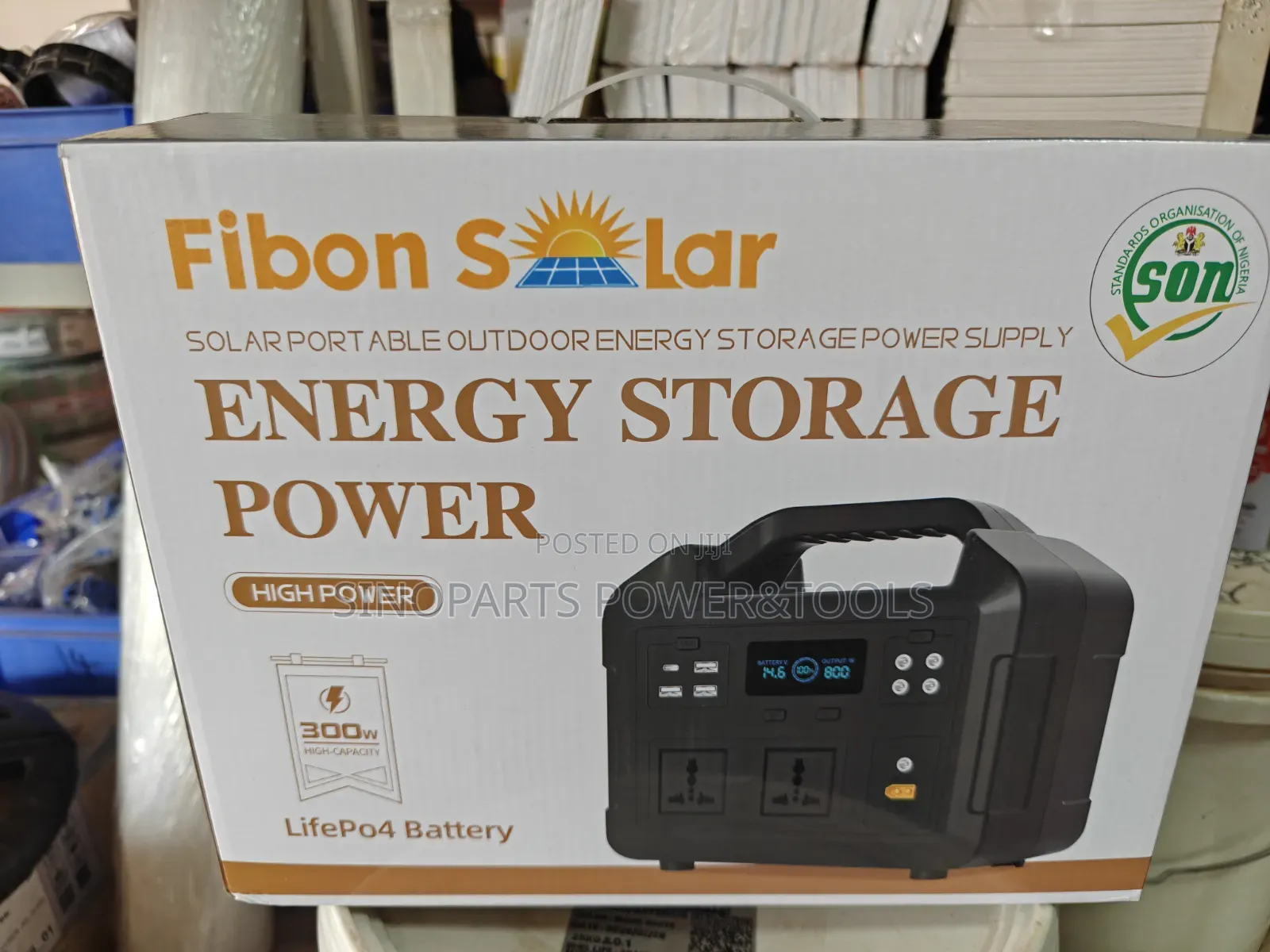 Fibon Solar Portable Power Station With Solar Panel. 500W AC 384Wh