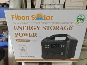 Fibon Solar Portable Power Station With Solar Panel. 500W AC 384Wh