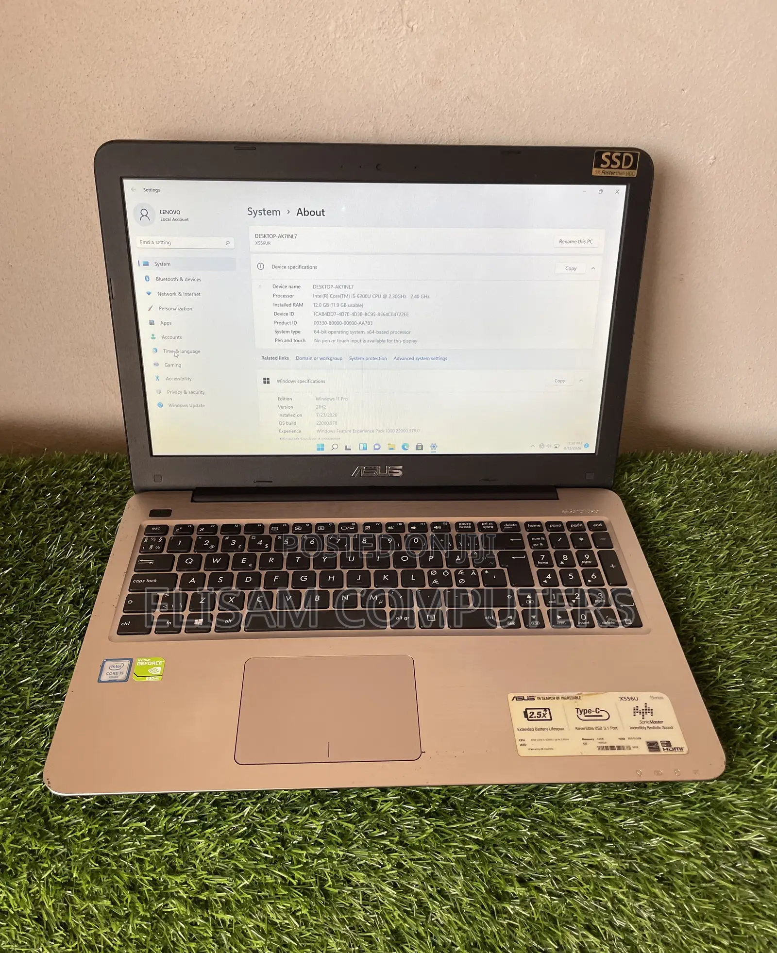 Laptop Asus 12GB Intel Core i5 SSD 256GB