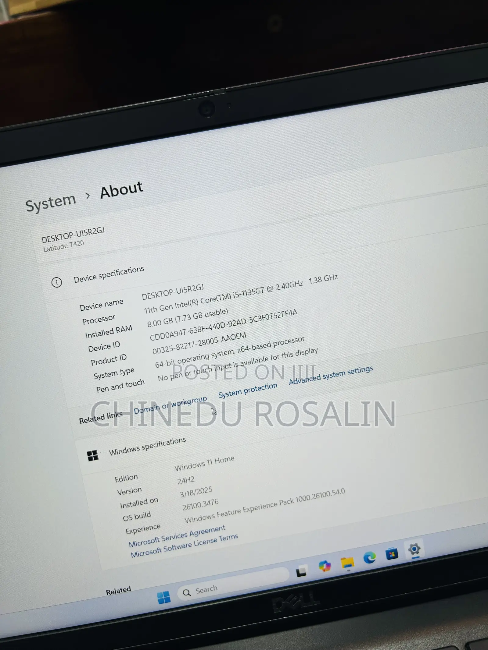 Laptop Dell Latitude 7420 8GB Intel Core i5 SSD 256GB