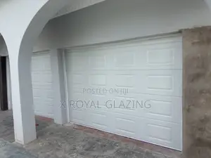 Double Face Remote Control White Garage Door Well Installed