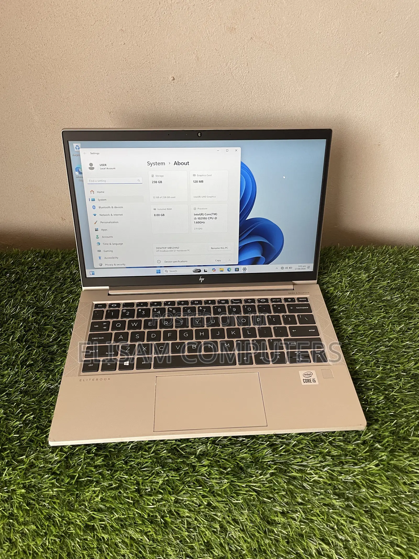 Laptop HP EliteBook 830 G7 8GB Intel Core i5 SSD 256GB