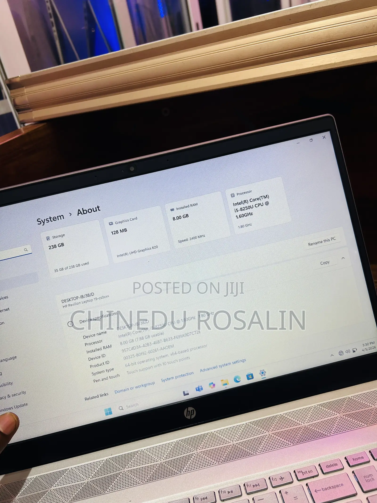 Laptop HP Pavilion 15 8GB Intel Core i5 SSD 256GB