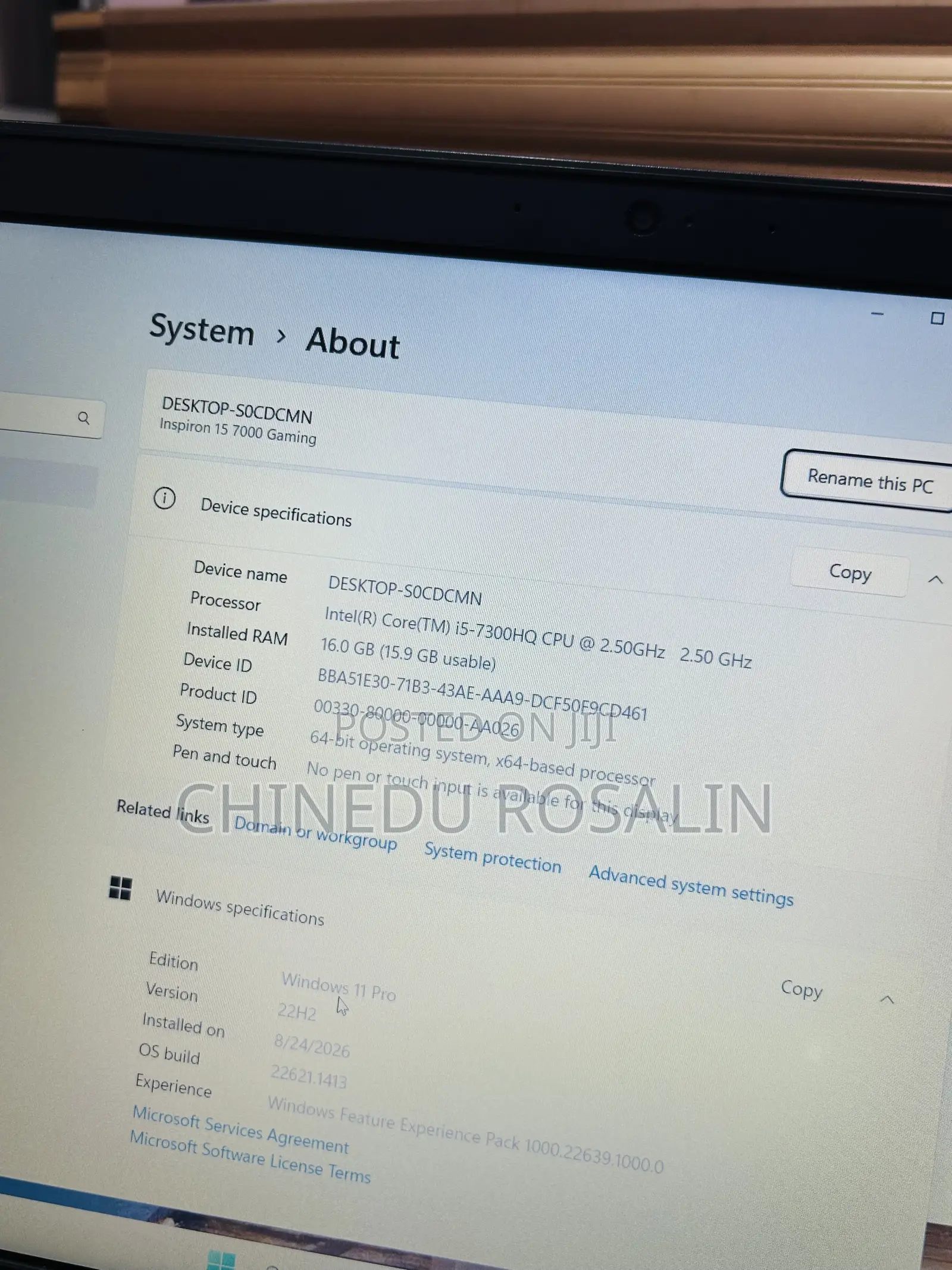 Laptop Dell Inspiron 15 7000 16GB Intel Core i5 SSD 1T