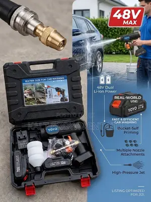 High-Pressure Cordless Car Washer Kit (YOYO 48v/2.0Ah Dual Battery Set