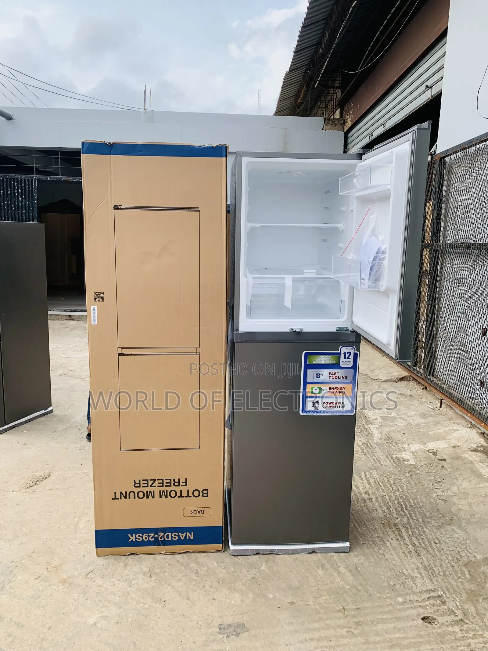 Get a New Nasco 251 LTRS Double Door Bottom Mount Fridge( NASD2-29SK)