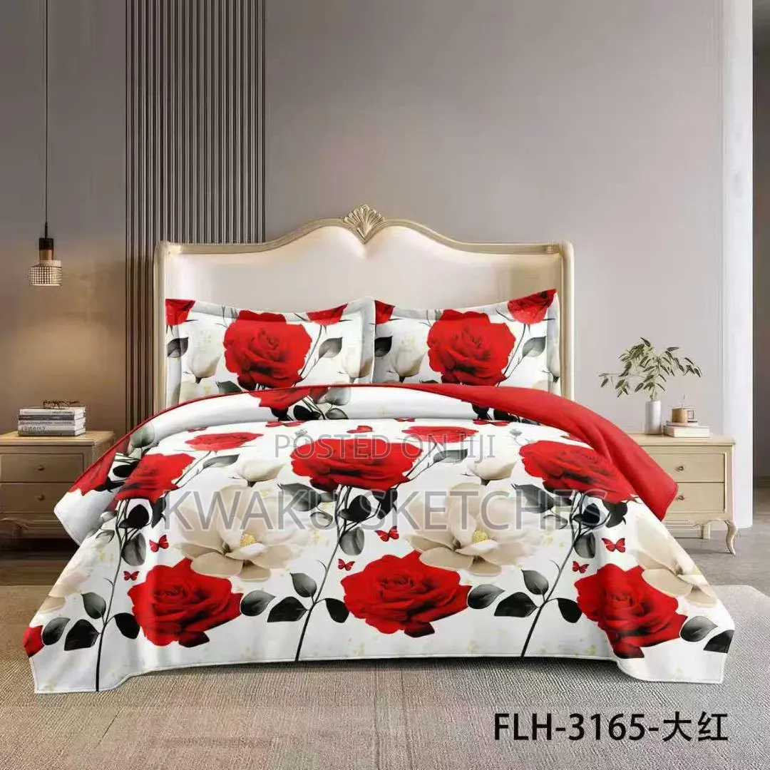 Deluxe Home Bedding Set - 1 Bedsheet 3 Pillow Cases