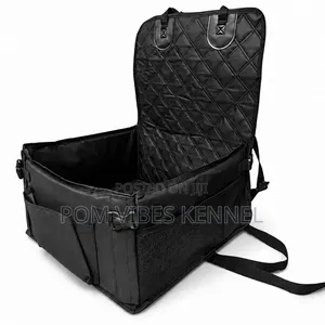This Relaxdays Black Foldable Dog Car Seat for Small Pets Up to 8 Kg