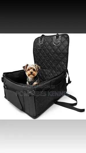 This Relaxdays Black Foldable Dog Car Seat for Small Pets Up to 8 Kg