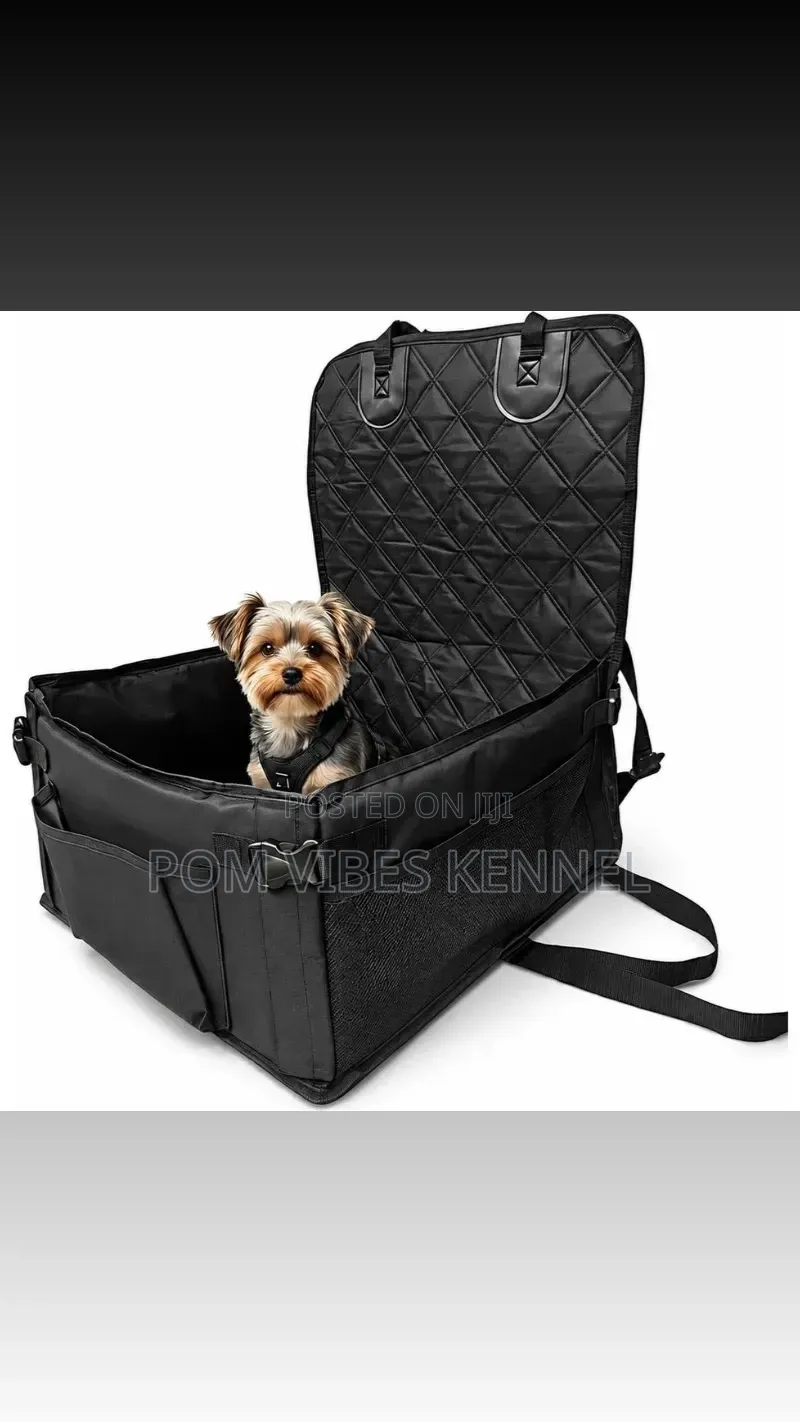 This Relaxdays Black Foldable Dog Car Seat for Small Pets Up to 8 Kg