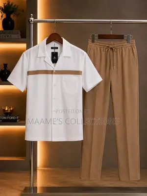 Men's Stylish 2-Piece Set - Top and Down Set