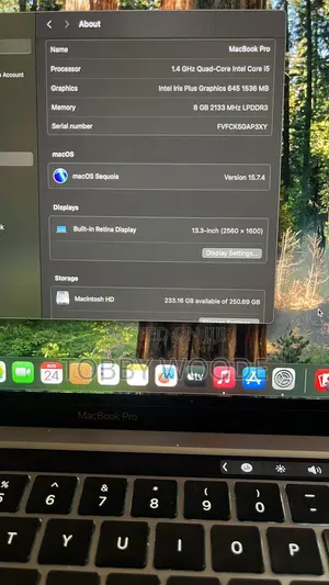 Laptop Apple MacBook Pro 2020 8GB Intel Core i5 SSD 256GB